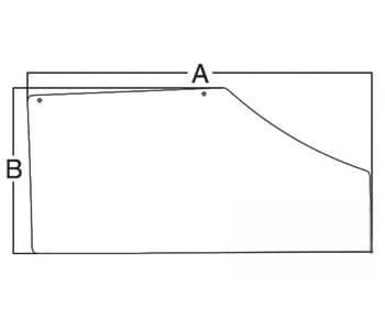 R186465 - Glass, Door (RH fixed) - Tinted