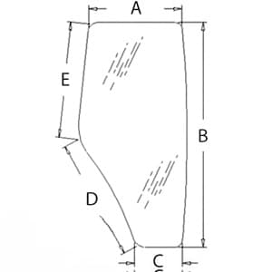 R198625 - Glass, Door (RH)