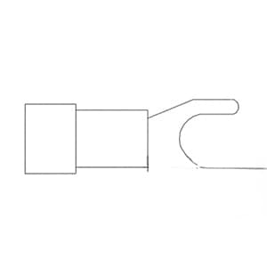 R25 - 10 Pk Stud Size #6 Wire Size 16-14 Insulated Spade Terminal