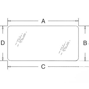 R201481 - Glass, Rear, Lower - Tinted