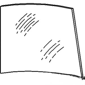 R50755 - Glass, Door, Upper (LH)