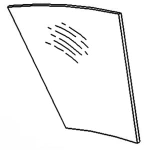 R50756 - Glass, Door, Lower (LH)