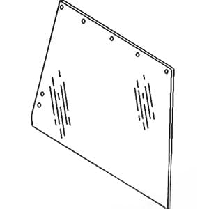 R50758 - Glass, Rear, For Apps W / Latch