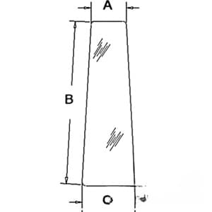 R52879 - Glass, Door, Front (LH)