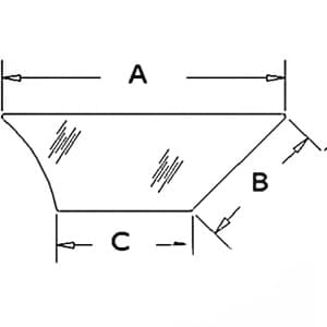 R52884 - Glass, Door, Lower (RH)