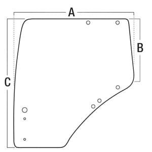 R564757 - Glass, Door (LH)