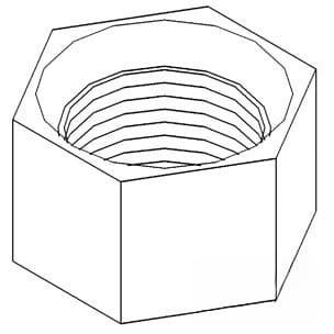 R78025 - RH thread Jam Nut - Thumbnail 3