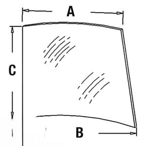R93150 - Glass, Door, Upper (LH)