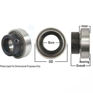 RA107RR-P - Bearing, Ball; Cylindrical W/ Collar, Non-Relubricatable