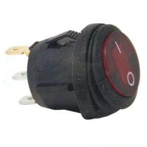 RS200R - On/Off 3 Terminal 25 Amp Round Rocker Switch