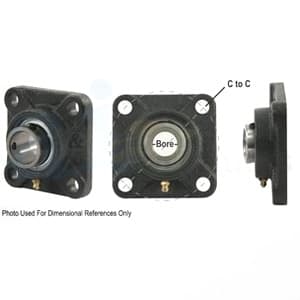 SAFNR1R-I - 4 Bolt Flanged W Set Screws