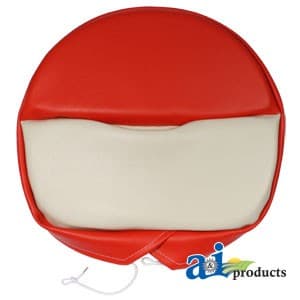 SP300-17 - Deluxe Tie-On Seat Pad for H&M Pans, RED/WHT - Thumbnail 2