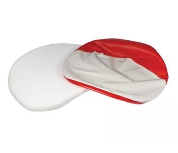 SSC350-17 - RED/WHT Pull Over Bottom Cushion for H&M Pans w/ Foam