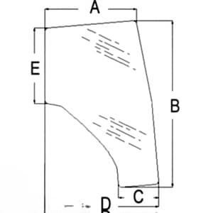 T0290-70773 - Glass, Door (LH)