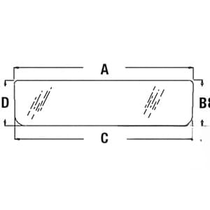 T132952 - Glass, Rear, Bottom