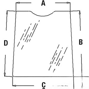 T133335 - Glass, Door, Upper (LH)