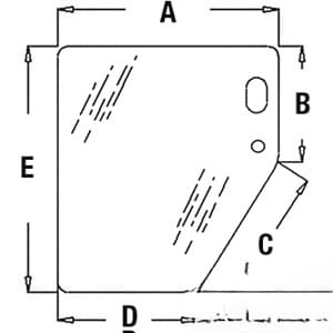 T133336 - Glass, Door, Lower (LH)