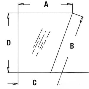 T147876 - Glass, Side, Lower (RH)