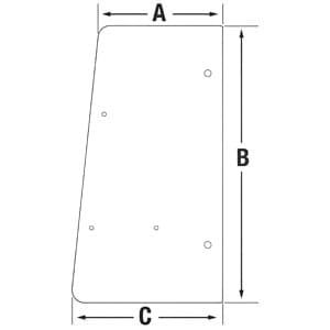 T155815 - Glass, LH Side Rear