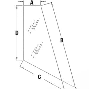 T164708 - Glass, Rear, Corner (LH)
