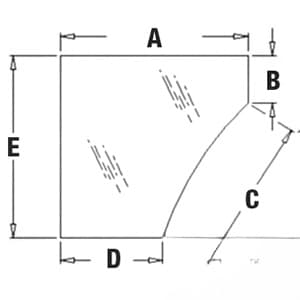 T165158 - Glass, Door, Lower (RH)