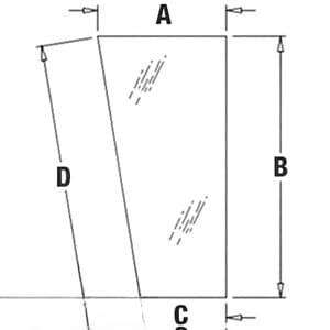 T191073 - Glass, Windshield, Lower (LH)