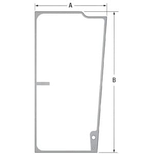 T202653 - Glass; Cab Door, RH