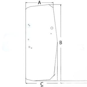 T205160 - Glass, RH Door