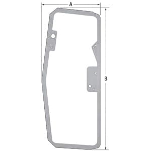 T255706 - Glass; Cab Door, RH