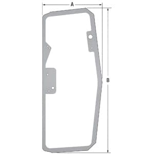 T255707 - Glass; Cab Door, LH