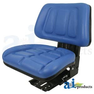T333BU - Seat w/ Trapezoid Backrest, Blue Vinyl, 265 lb / 120 kg Weight Limit