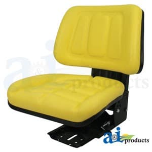 T333YL - Seat w/ Trapezoid Backrest, Yellow Vinyl, 265 lb / 120 kg Weight Limit