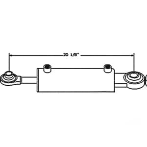 TLH003 - Hydraulic Top Link Cylinder (Cat I Rod/Cat II Base) (3" Bore)