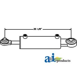 TLH003 - Hydraulic Top Link Cylinder (Cat I Rod/Cat II Base) (3" Bore)