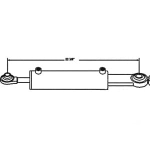 TLH004 - Hydraulic Top Link Cylinder (Cat I Rod/Cat II Base) (3" Bore)