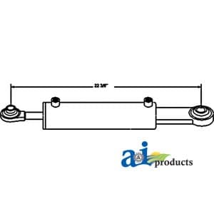 TLH004 - Hydraulic Top Link Cylinder (Cat I Rod/Cat II Base) (3" Bore)