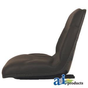 TMS111BL - Seat, Michigan Style, w/ Slide Track, Deluxe Cushion, BLK - Thumbnail 3
