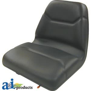 TMS111BL - Seat, Michigan Style, w/ Slide Track, Deluxe Cushion, BLK