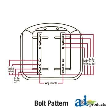 TMS444BL - Seat, Michigan Style, w/ Slide Track, BLK - Thumbnail 5