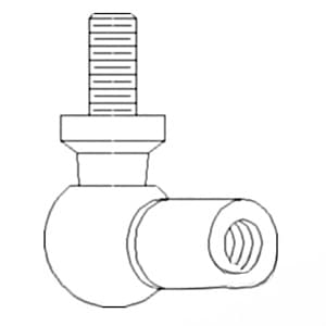 VPM1570 - END, STEEL CASED BALL JOINT GAS STRUT