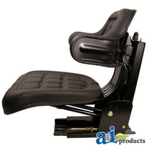 W222BL - Seat w/ Wrap Around Back W/Arms, Black Vinyl, 300 lb / 136 kg Weight Limit - Thumbnail 3