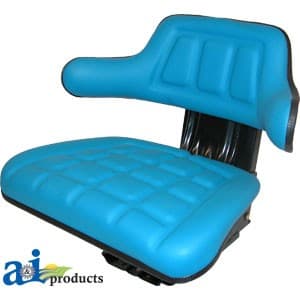 W222BU - Seat w/ Wrap Around Back W/Arms, Blue Vinyl, 300 lb / 136 kg Weight Limit
