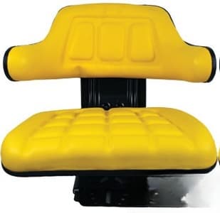 W222YL - 300 lb / 136 kg Weight Limit Yellow Vinyl Seat w/ Wrap Around Back W/Arms - Thumbnail 2