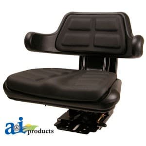W223BL - Wrap Around Back w/ Arms, Plastic, BLK, 300 lb / 136 kg Weight Limit