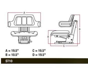 W223YL - 300 lb / 136 kg Weight Limit YLW Plastic Wrap Around Back w/ Arms - Thumbnail 4