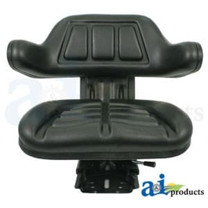 W333BL - Seat w/ Wrap Around Back w/Arms, Black Vinyl, 265 lb / 120 kg Weight Limit - Thumbnail 2