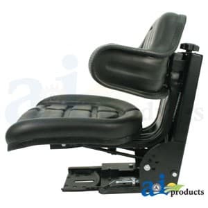 W333BL - Seat w/ Wrap Around Back w/Arms, Black Vinyl, 265 lb / 120 kg Weight Limit - Thumbnail 3
