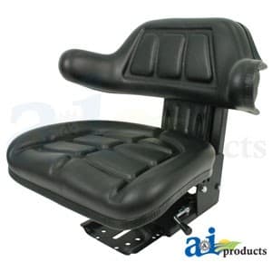 W333BL - Seat w/ Wrap Around Back w/Arms, Black Vinyl, 265 lb / 120 kg Weight Limit