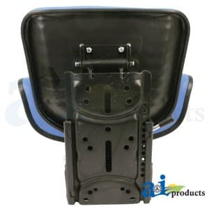 W333BU - Seat w/ Wrap Around Back w/Arms, Blue Vinyl, 265 lb / 120 kg Weight Limit - Thumbnail 4