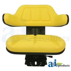 W333YL - Seat w/ Wrap Around Back w/Arms, Yellow Vinyl, 265 lb / 120 kg Weight Limit - Thumbnail 2